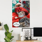 POSTER FÊTE DE NOËL DE LA PRINCESSE TATUS CAT (Bureau à domicile)