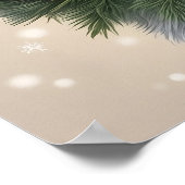 Poster Fête de Noël de Noël Terrier Dog Wreath (Coin)