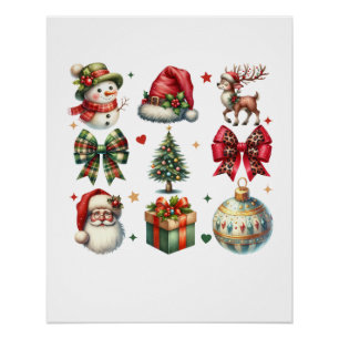 Poster Fête de Noël du cadeau de Noël