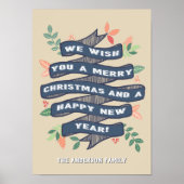 Poster Fête de Noël Floral Whimsical (Devant)