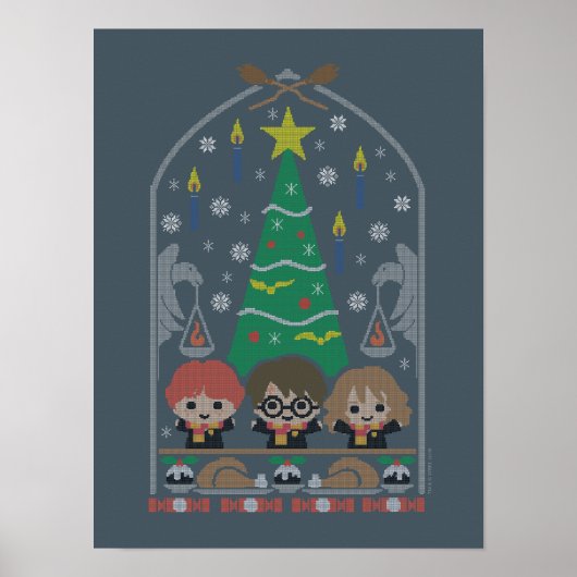 Poster Fête de Noël HOGWARTS™ Cross-Stitch (Devant)
