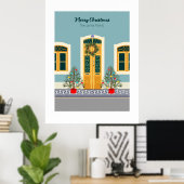 Poster Fête de Noël Portugais Maison (Bureau à domicile)