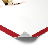 Poster Fête de Noël pour animaux ferme folk art chiens (Coin)