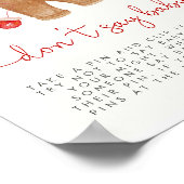 Poster Fête de Noël pour bébé Ne dites pas Bébé Panneau d (Coin)