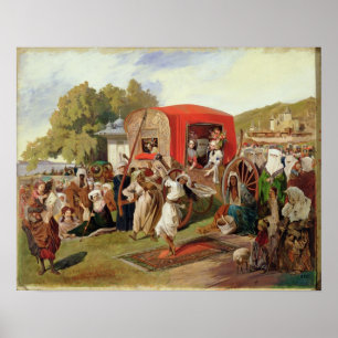 Poster Fete de plein air en Turquie, c.1830-60
