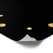 Poster Fête de retraite avec confettis dorés et noirs : B (Coin)
