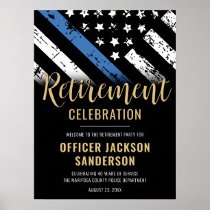 Poster Fête de retraite de la police Accueil du personnel