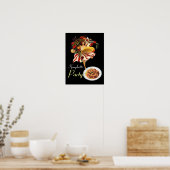 POSTER FÊTE DE SPAGHETTIS DANSE, CUISINE ITALIENNE ET TOM (Cuisine)