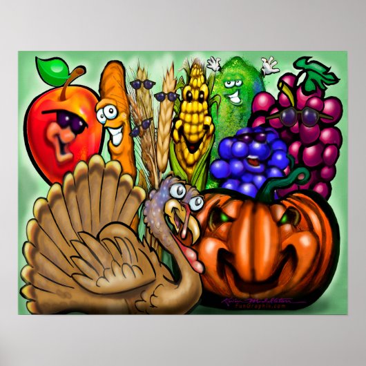 Poster Fête de Thanksgiving (Devant)