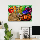 Poster Fête de Thanksgiving (Bureau à domicile)
