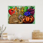 Poster Fête de Thanksgiving (Cuisine)