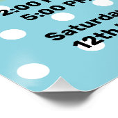 Poster Fête de thé de l'après-midi cinquantaine style des (Coin)