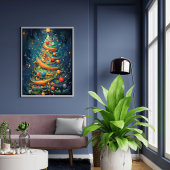 Poster "Fête de Whimsy : Arbre de Noël Whimsical