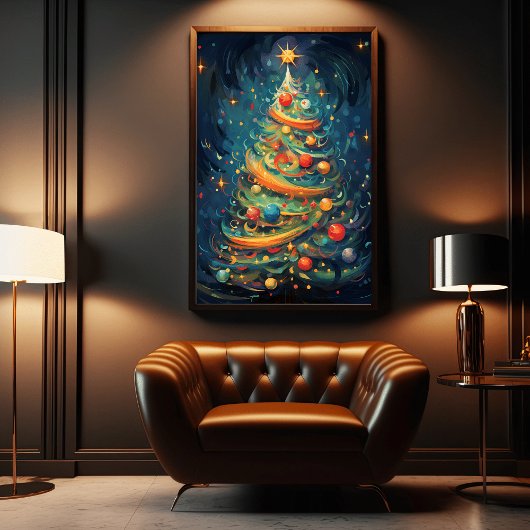 Poster "Fête de Whimsy : Arbre de Noël Whimsical