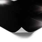 Poster Fête des 16 ans Rose Néon Glow Dark Party (Coin)