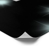 Poster Fête des 16 ans Teal Neon Glow Party sombre (Coin)