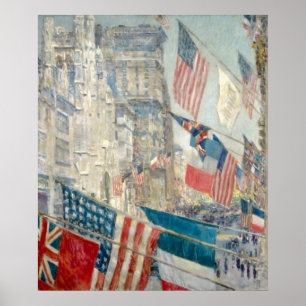 Poster Fête des Alliés - Frederick Hassam   Impressionnis