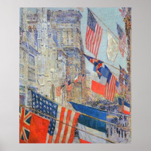 Poster Fête des Alliés, mai 1917 par Childe Hassam, Art V (Devant)
