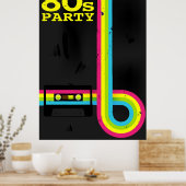 Poster fête des années 80 (Cuisine)