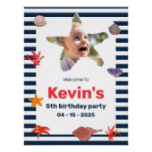 Poster Fête des anniversaires de enfants côtiers (Devant)