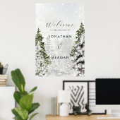 Poster Fête des arbres d'hiver accueil signe mariage (Bureau à domicile)