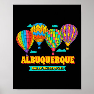 Poster Fête des ballons d'Albuquerque Nouveau-Mexique Fie