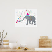 Poster Fête des éléphants - Animaux ayant une fête (Cuisine)