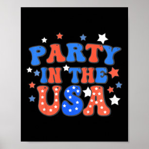 Poster Fête Des Enfants Aux Etats-Unis 4 juillet Fête De
