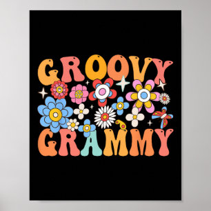 Poster Fête des Grammy-Mères super Fleurs colorées Matchi