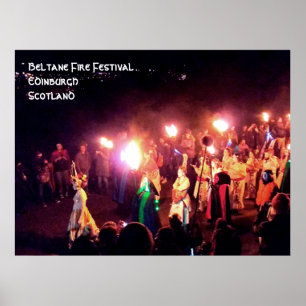 Poster Fête des incendies de Beltane Procession de la rei
