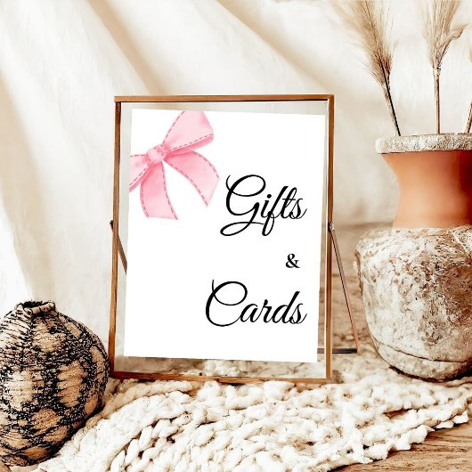 Poster Fête des mariées à cou rose cadeaux et cartes