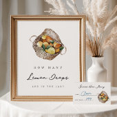 Poster Fête des mariées à goutte de citron Guesser Jeu