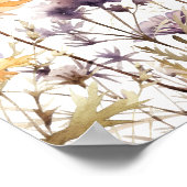 Poster Fête des mariées à papillons modernes Mimosa Panne (Coin)