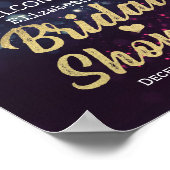 Poster Fête des mariées Bienvenue Boho Plumes florales po (Coin)