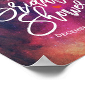 Poster Fête des mariées Bienvenue Galaxy Nebula Constella (Coin)