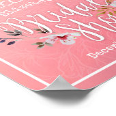 Poster Fête des mariées Bienvenue Gold moderne Ananas Cou (Coin)