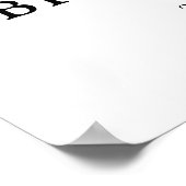 Poster Fête des mariées blanche bleu ardoise Bienvenue (Coin)