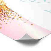 Poster Fête des mariées Bleu Bienvenue (Coin)