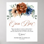 Poster Fête des mariées Bleue de la Marine de Terracotta  (Devant)