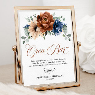 Poster Fête des mariées Bleue de la Marine de Terracotta 