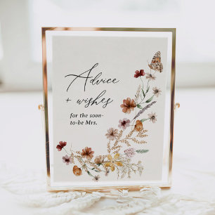 Poster Fête des mariées Boho Fleur sauvage Conseils et so