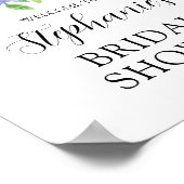 Poster Fête des mariées botanique Purple Hydrangea Bienve (Coin)