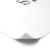 Poster Fête des mariées Bouquet Rose Hydrangea Bienvenue (Coin)