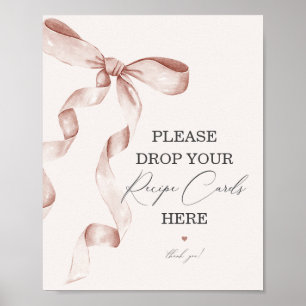 Poster Fête des mariées Bow beige Partager une carte de r