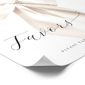 Poster Fête des mariées Bow blanc favorise le panneau de  (Coin)