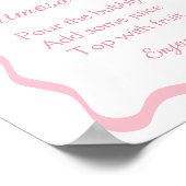 Poster Fête des mariées Bow Coquette Rose Mimosa Bar (Coin)