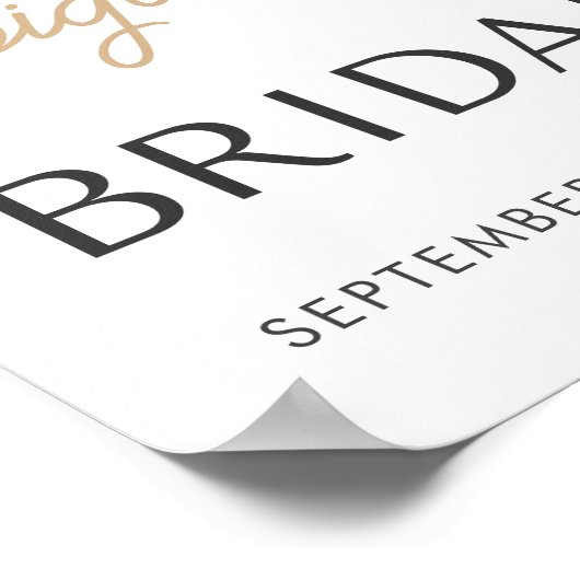 Poster Fête des mariées Bow Espresso Martini - 18x24 (Coin)