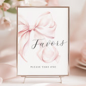 Poster Fête des mariées Bow rose Faveurs Panneau de table