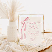 Poster Fête des mariées Bow rose Panneau barre Mimosa, Ba