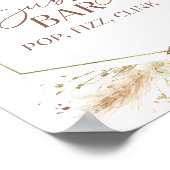 Poster Fête des mariées Bubbly Bar Pop Fizz Clink Sign (Coin)